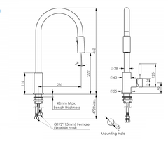 2023 Brushed Gunmetal pull out with spray function spring kitchen mixer tap faucet Stainless steel Made PVD plated