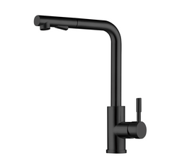 2021 Matte Black square neck neck kitchen mixer tap faucet Pull Out Spray spout