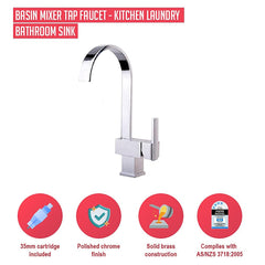 Basin Mixer Tap Faucet -Kitchen Laundry Bathroom Sink