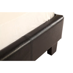 Single PU Leather Bed Frame Black