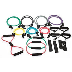 19PC Resistance Exercise Fitness Bands Tubes Kit Yoga Set