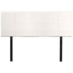 PU Leather Queen Bed Headboard Bedhead - White