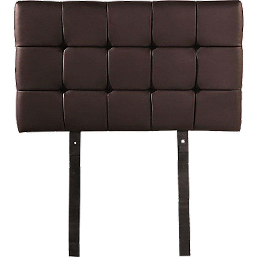 PU Leather Single Bed Deluxe Headboard Bedhead - Brown