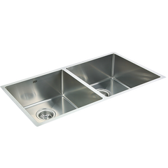 865x440mm Handmade Stainless Steel Undermount / Topmount Kitchen Sink with Waste