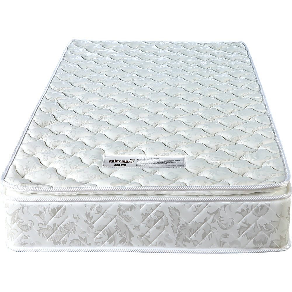 PALERMO Single Luxury Latex Pillow Top Topper Spring Mattress.