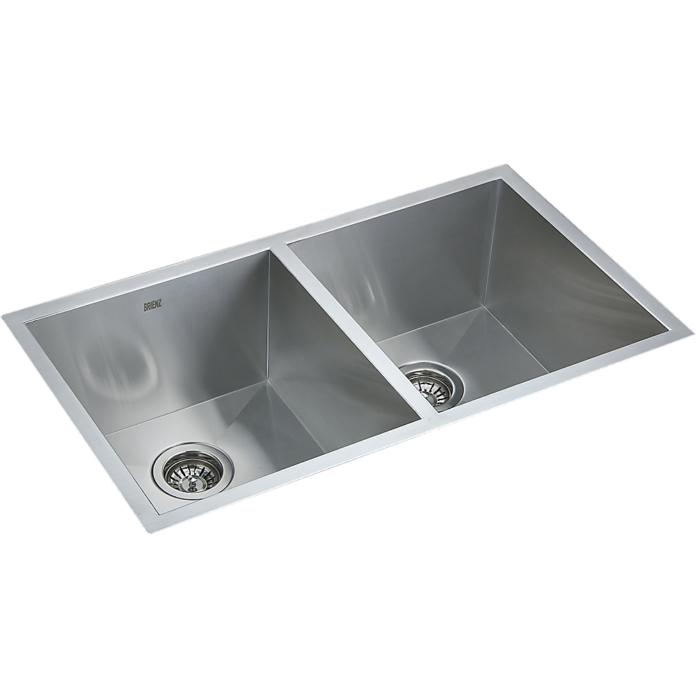 820x457mm Handmade Stainless Steel Undermount / Topmount Kitchen Laundry Sink with Waste