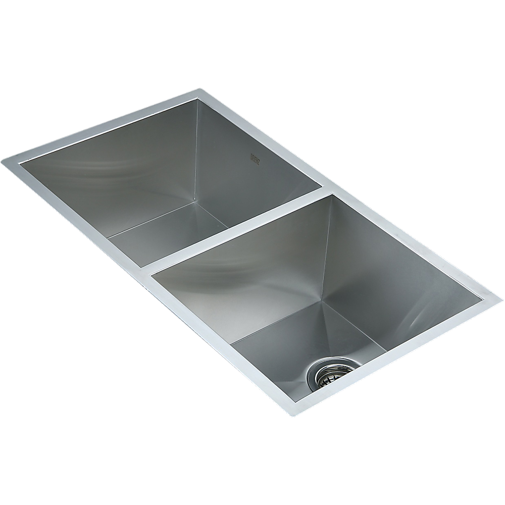 820x457mm Handmade Stainless Steel Undermount / Topmount Kitchen Laundry Sink with Waste