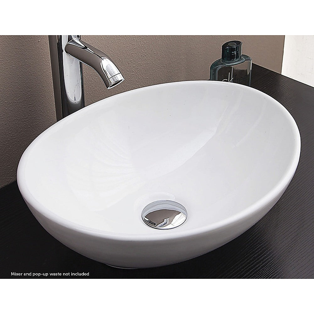 Above Counter Bathroom Vanity Oval Ceramic Basin