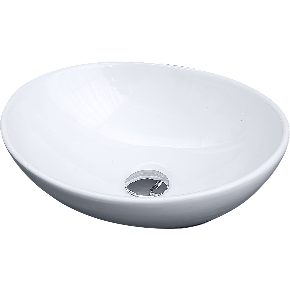 Above Counter Bathroom Vanity Oval Ceramic Basin