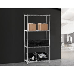 Modular Chrome Wire Storage Shelf 900 x 450 x 1800 Steel Shelving