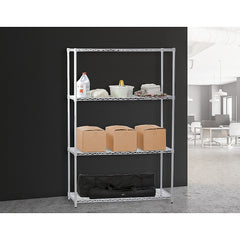 Modular Chrome Wire Storage Shelf 1200 x 600 x 1800 Steel Shelving