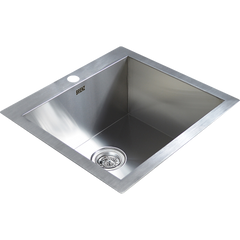 530x505mm Handmade Stainless Steel Topmount Kitchen Laundry Sink with Waste