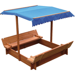 Kids Wooden Toy Sandpit with Canopy