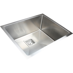 550x455mm Handmade 1.5mm Stainless Steel Undermount / Topmount Kitchen Sink with Square Waste