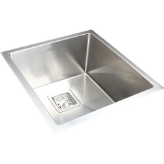 430x455mm Handmade 1.5mm Stainless Steel Undermount / Topmount Kitchen Sink with Square Waste