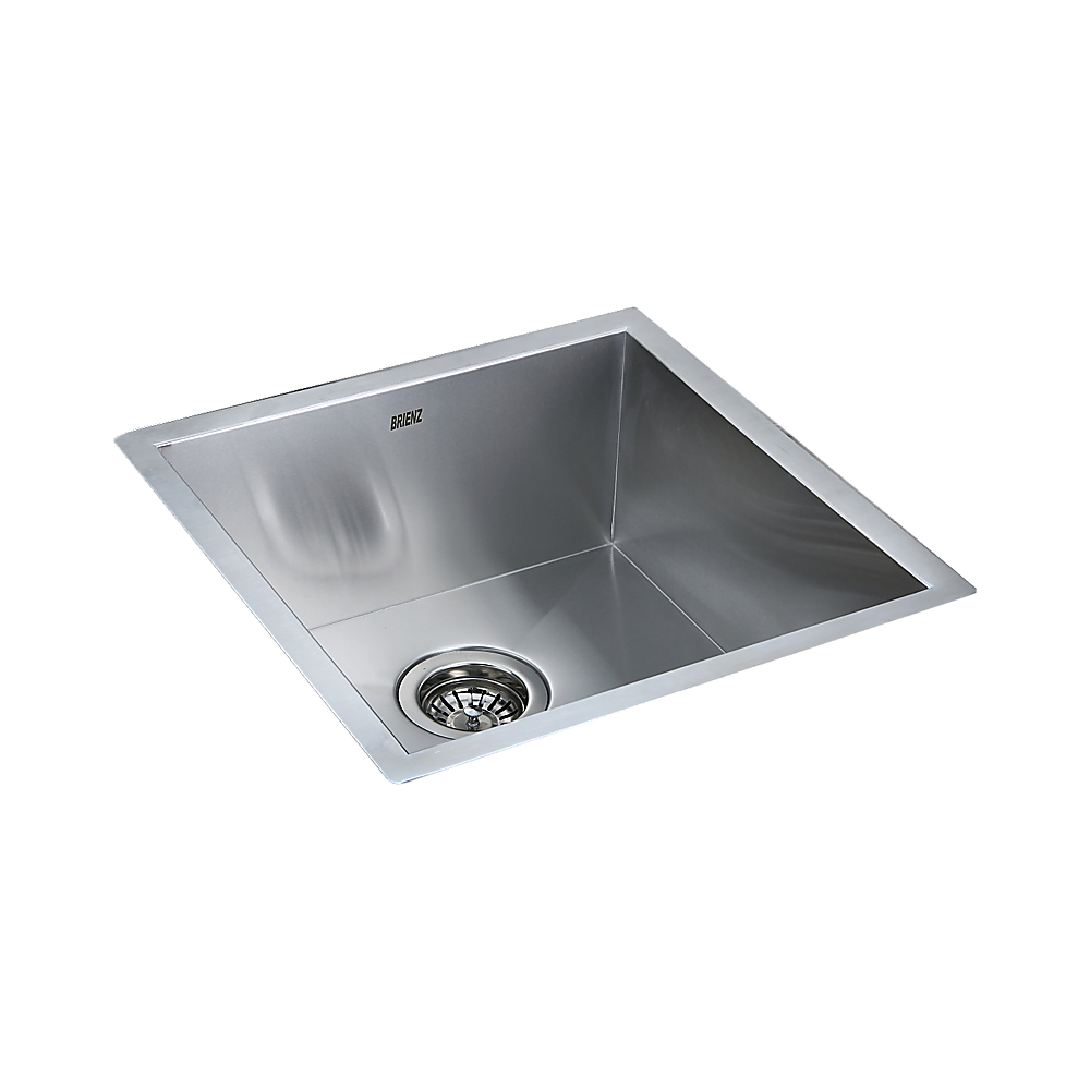 440x440mm Handmade Stainless Steel Undermount / Topmount Kitchen Laundry Sink with Waste