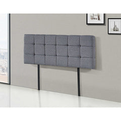 Linen Fabric Double Bed Deluxe Headboard Bedhead - Grey