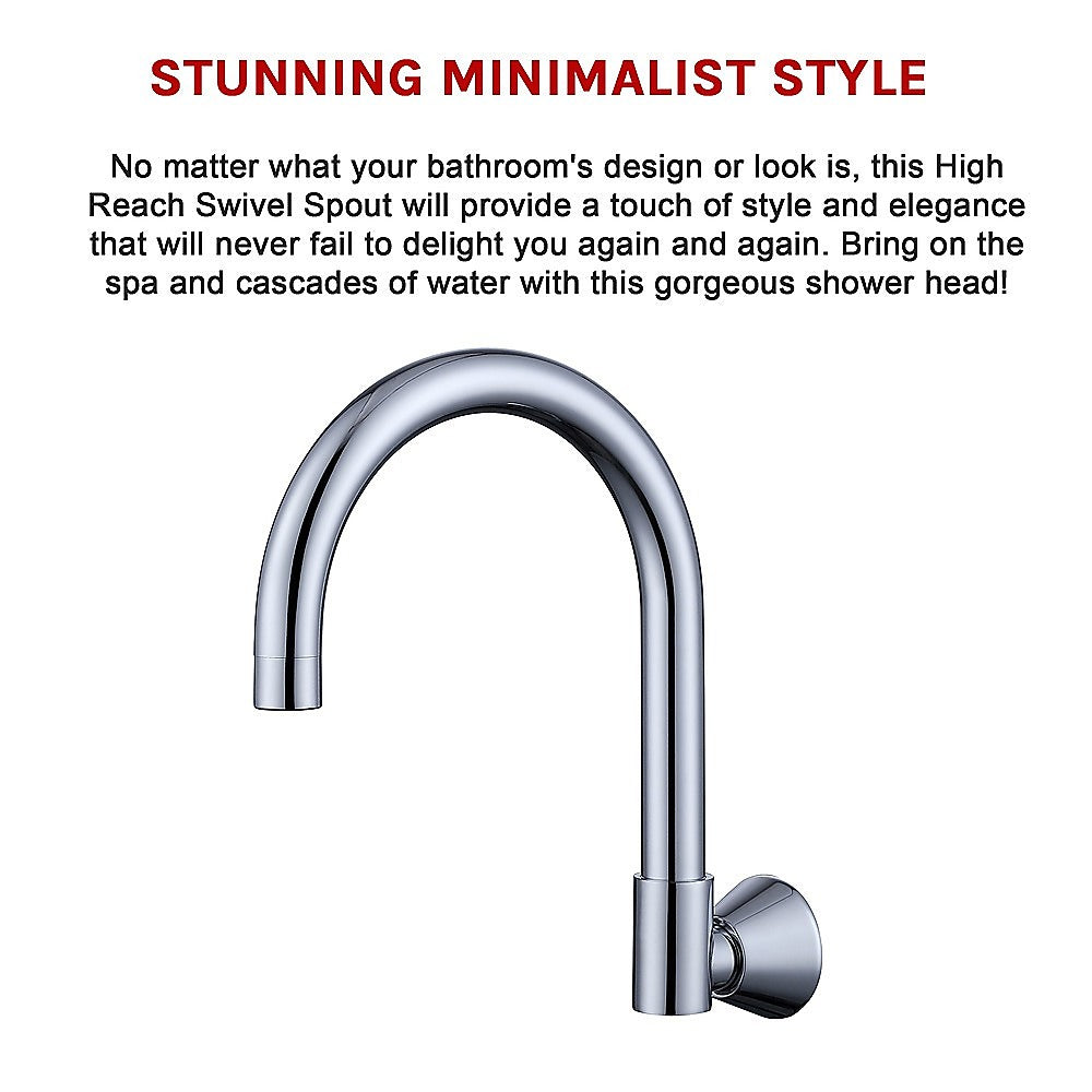 High Reach Swivel Wall Kitchen Laundry Bath Basin Spout