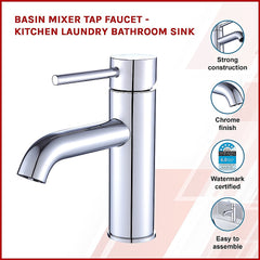 Basin Mixer Tap Faucet -Kitchen Laundry Bathroom Sink