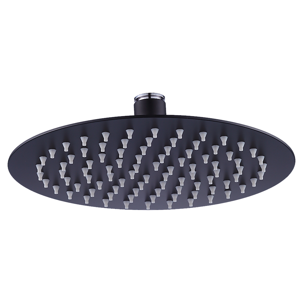 200mm Shower Head Round 304SS Electroplated Matte Black Finish