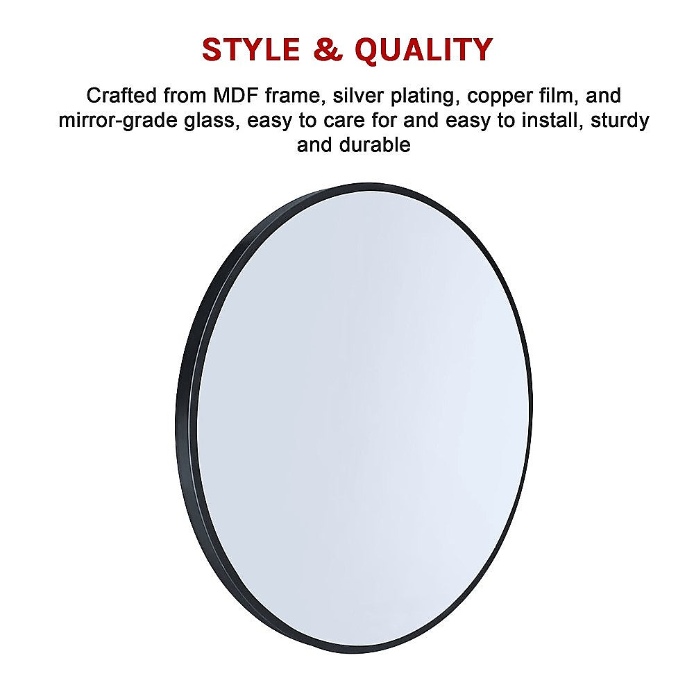 60cm Round Wall Mirror Bathroom Makeup Mirror by Della Francesca