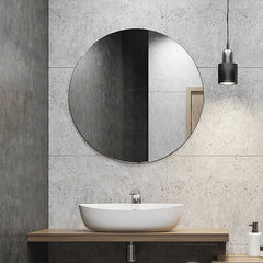 80cm Round Wall Mirror Bathroom Makeup Mirror by Della Francesca