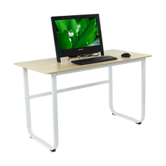 Wood & Steel Solid Computer Desk Home Office Furniture