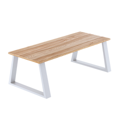 Trapezium-Shaped Table Bench Desk Legs Retro Industrial Design Fully Welded - White