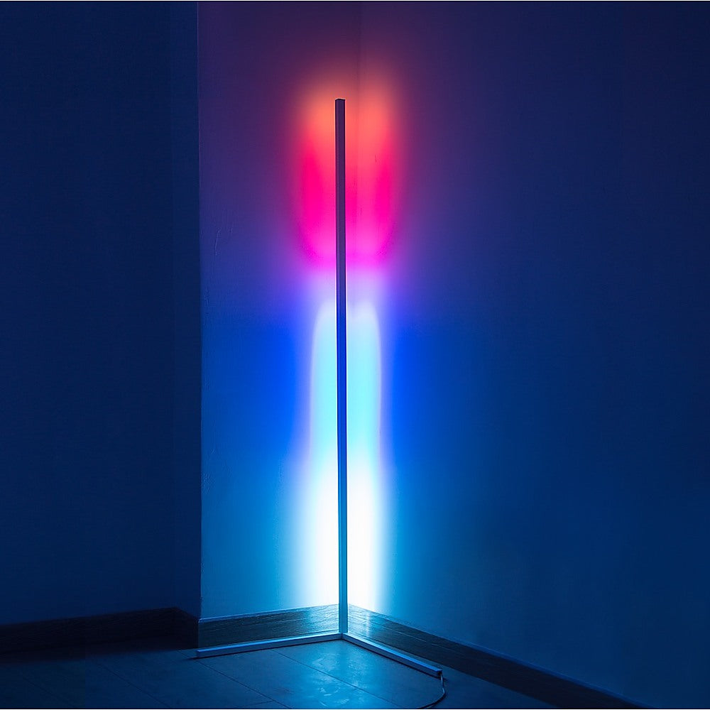 Modern - Colour RGB - Minimalist LED Corner Floor Lamp - White - Mood Lighting