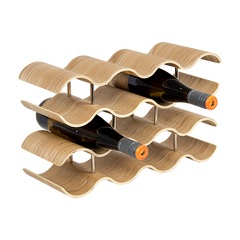 Wooden Wave Wine Rack/Creative Home Grape Wine Holder Shelf Cabinet/Bottle Rack