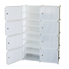 White Cube DIY Shoe Cabinet Rack Storage Portable Stackable Organiser Stand