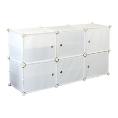 White Cube DIY Shoe Cabinet Rack Storage Portable Stackable Organiser Stand