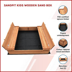 Sandpit Kids Wooden Sand box