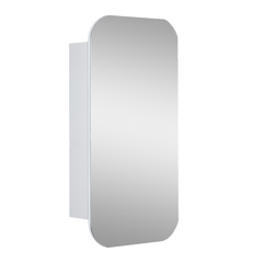 Rectangle Wall Hung Bathroom Mirror Shaving Cabinet Vanity Matte White