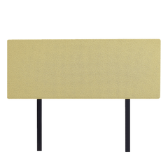 Linen Fabric Double Bed Deluxe Headboard Bedhead - Sulfur Yellow