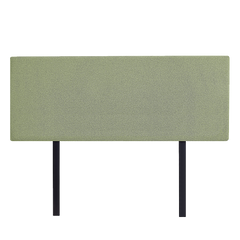 Linen Fabric Queen Bed Deluxe Headboard Bedhead - Olive Green