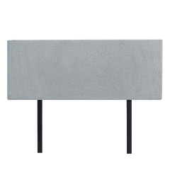 Linen Fabric Queen Bed Deluxe Headboard Bedhead - Stone Grey