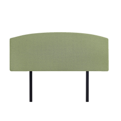 Linen Fabric Double Bed Curved Headboard Bedhead - Olive Green