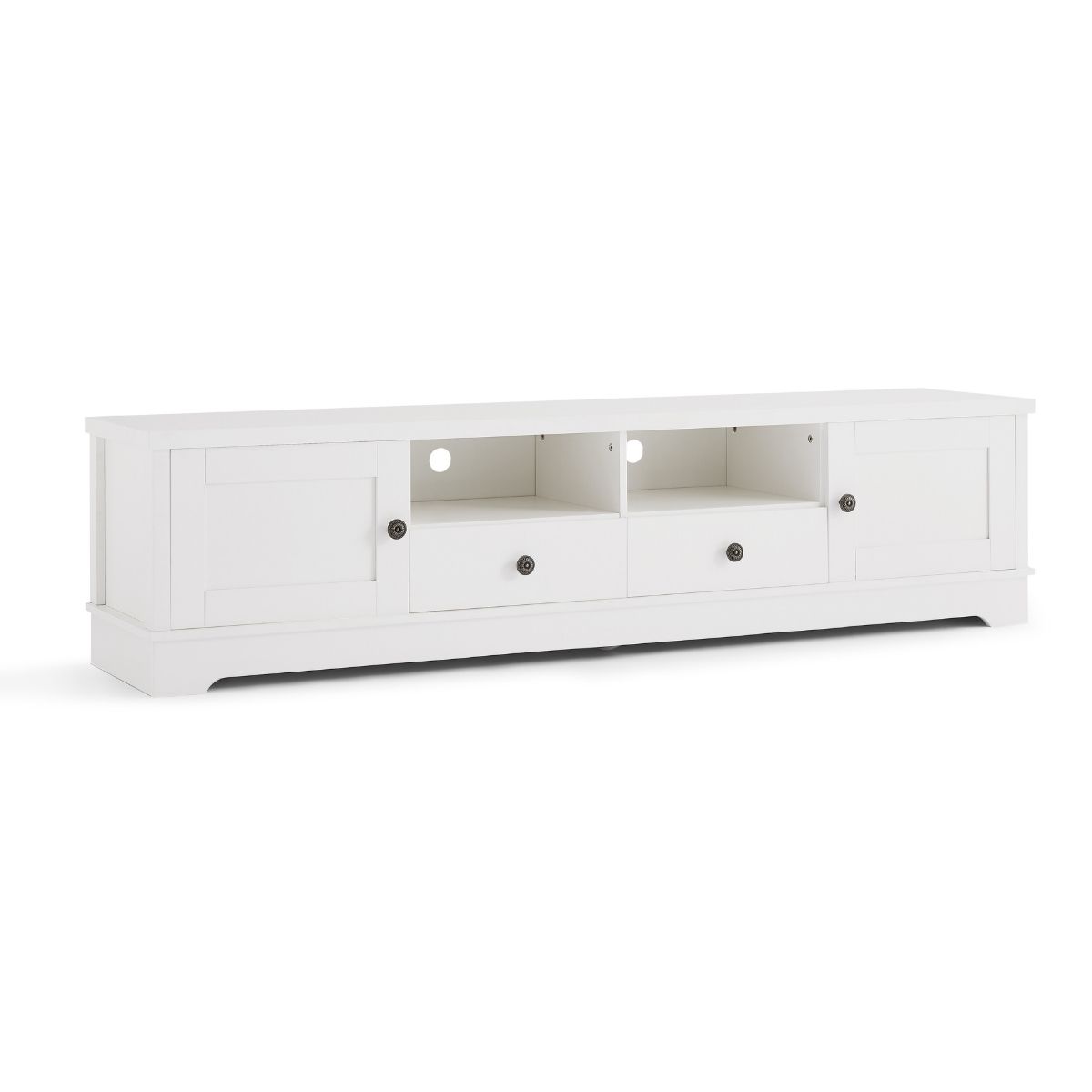 Margaux White Coastal Style 180cm Entertainment Unit