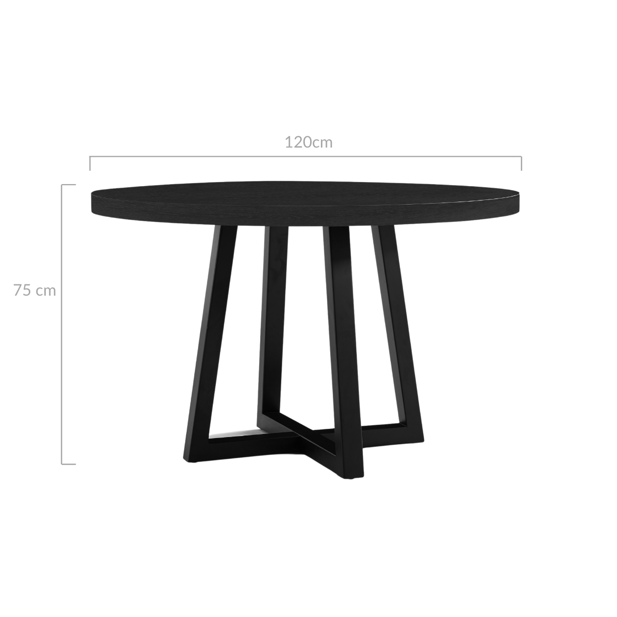 Harry 4 Seater Dining Table in Black