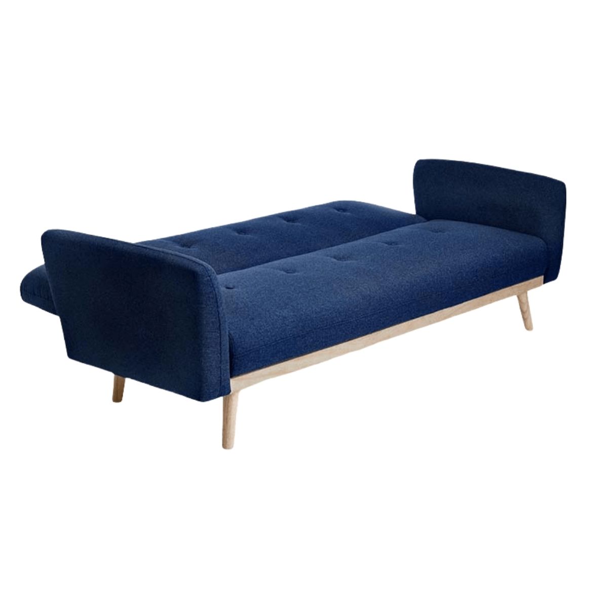 Nicholas 3-Seater Blue Foldable Sofa Bed.