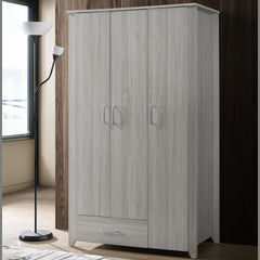 Large 3 Door Wardrobe Bedroom Storage Cabinet Closet