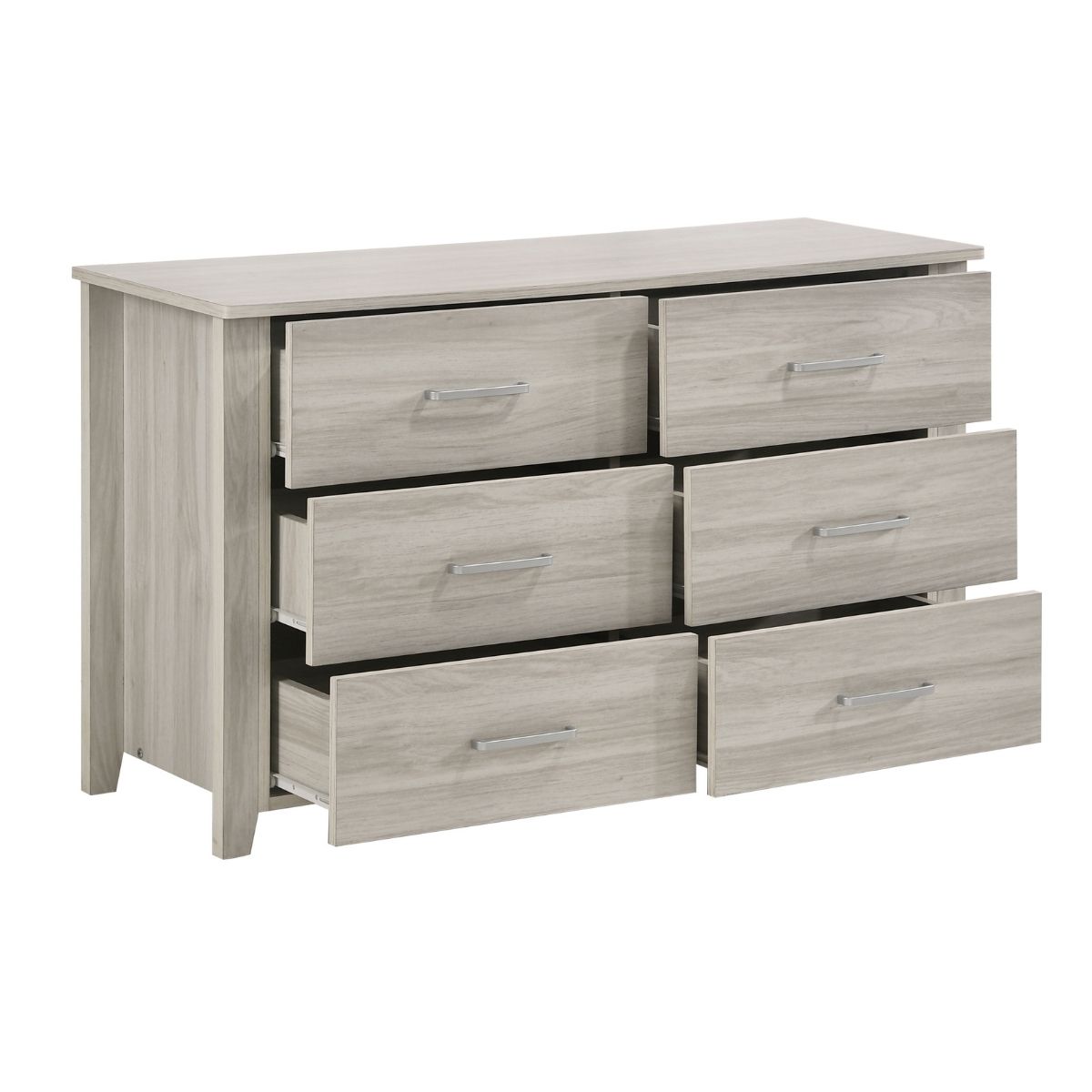 White 6 Chest of Drawers Bedroom Cabinet Storage Tallboy Dresser