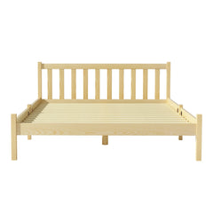 Artiss Bed Frame Wooden Double Size Bed Base Pine Timber Mattress Foundation Oak