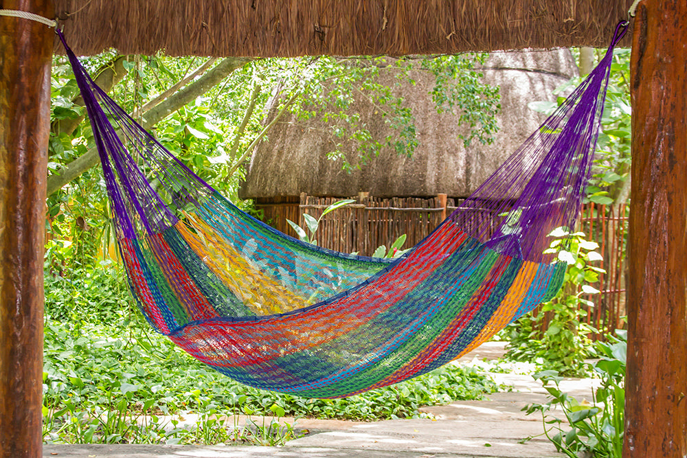 Mayan Legacy Jumbo Size Cotton Mexican Hammock in Colorina Colour