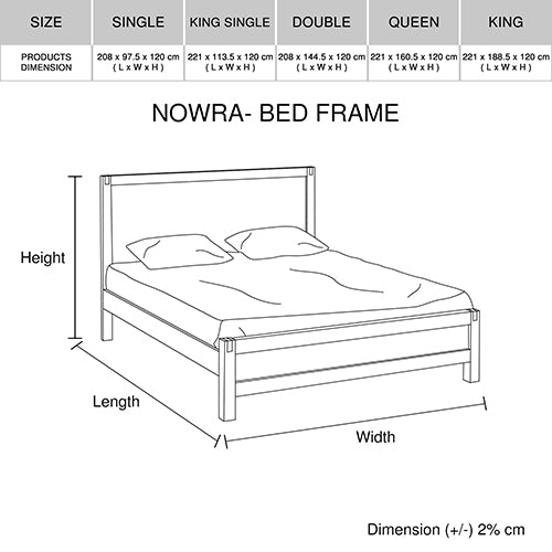 4 Pieces Bedroom Suite in Solid Wood Veneered Acacia Construction Timber Slat King Size Oak Colour Bed, Bedside Table & Dresser