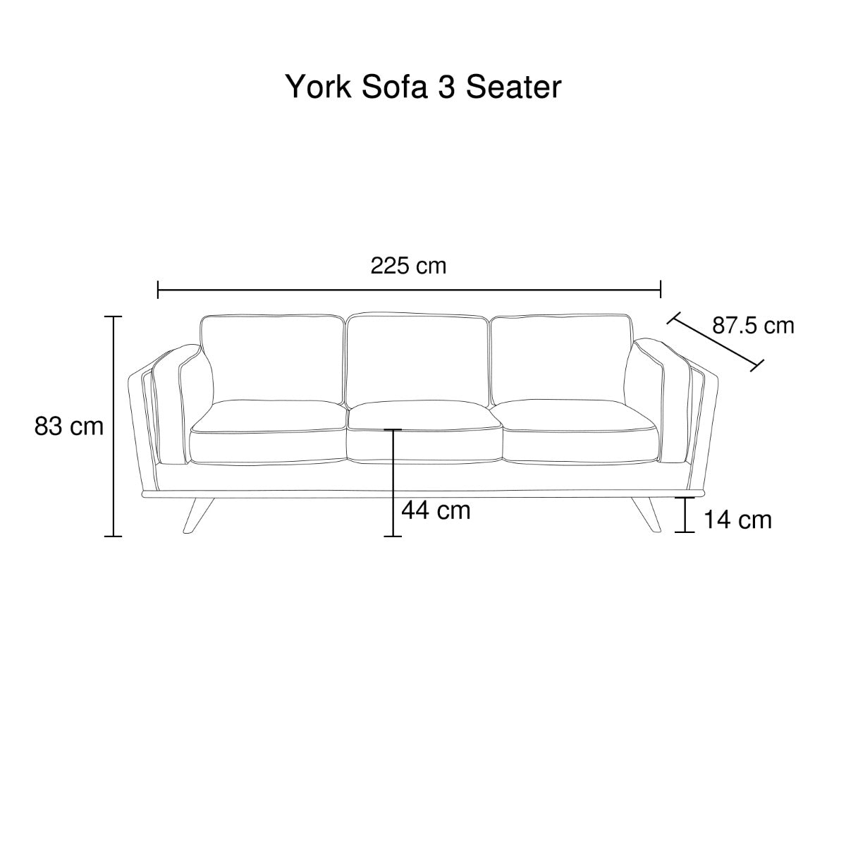 3 Seater Faux Sofa Brown Lounge Set for Living Room Couch with Wooden Frame.